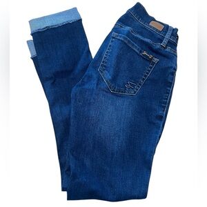 Seven7 Women's Dark Blue Straight Jeans